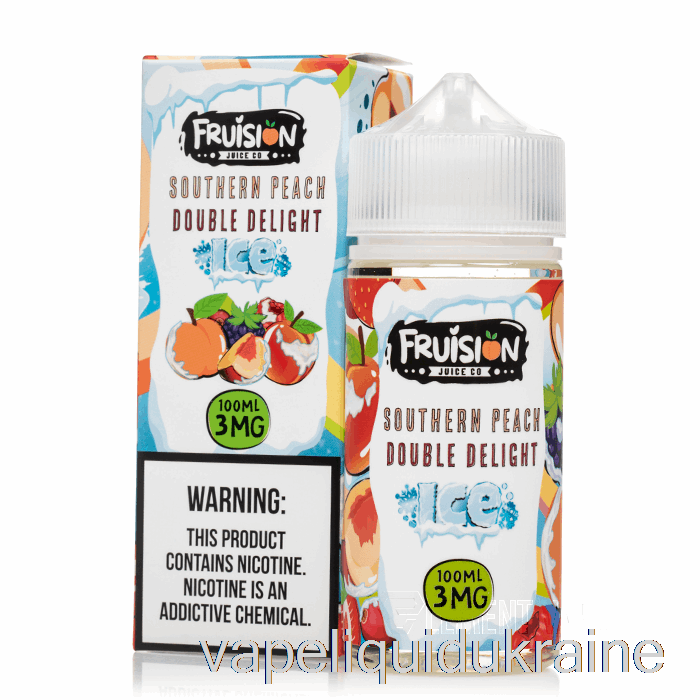 Vape Liquid Ukraine ICED Southern Peach Double Delight - Fruision Juice Co - 100mL 3mg